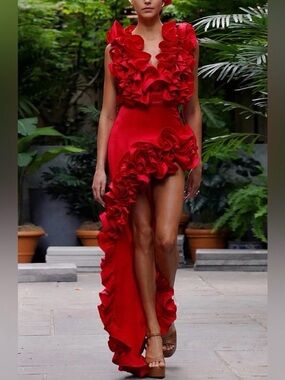 2 Piece Sexy Red Outfit